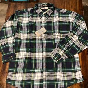 NEW River Traders 100% Cotton Flannel plaid shirt XL